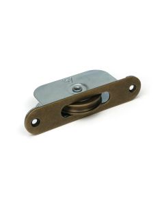 Burnished Brass Radiused Sash Pulley 75kg  |  52397