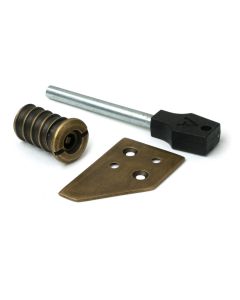Burnished Brass Key-Flush Sash Stop | 52399