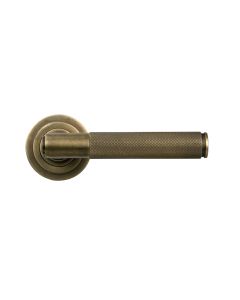 Burnished Brass Brompton Lever on Rose Set (Art Deco) | 52434