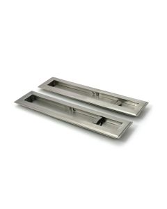Satin Marine SS (316) 250mm Art Deco Rectangular Pull -Privacy Set  |  52500