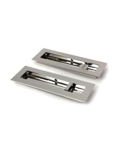 Polished Marine SS (316) 175mm Plain Rectangular Pull - Privacy Set  |  52501