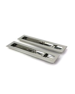 Polished Marine SS (316) 250mm Plain Rectangular Pull - Privacy Set  |  52503
