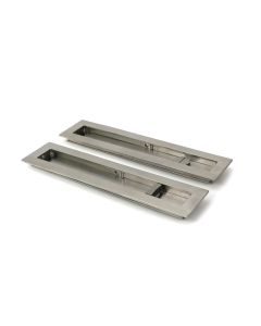 Satin Marine SS (316) 250mm Plain Rectangular Pull - Privacy Set  |  52504