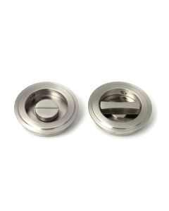 Satin Marine SS (316) 60mm Art Deco Round Pull - Privacy Set  |  52514