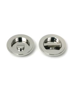 Polished Marine SS (316) 75mm Art Deco Round Pull - Privacy Set  |  52515
