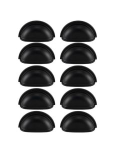 Pack 10 x Matt Black 76mm Traditional Cup Pull