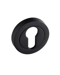 Matt Black Standard Euro Round Escutcheon | 63564