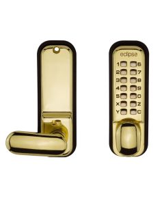 ED20 Polished Brass Easy Code Change Push Button Digital Lock |70251
