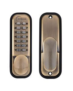 ED20 Antique Brass Easy Code Change Push Button Digital Lock |70258