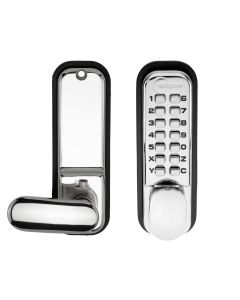 ED20 Polished Chrome Easy Code Change Push Button Digital Lock | 70259