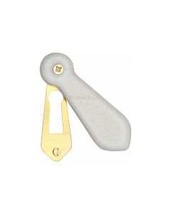 Porcelain Covered Escutcheon White Crackle