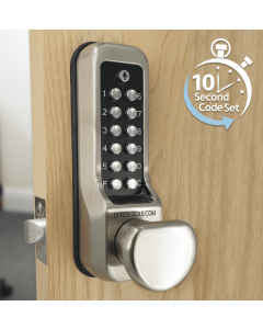 Borg 7101 Easicode Pro Satin Stainless Digital Lock with knob, lever & tubular latch options