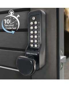 Borg 7101 Easicode Pro Marine Grade Black Digital Lock with knob, lever & tubular latch options
