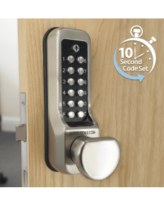 Borg 7103 Easicode Pro Satin Stainless Digital Lock with knob, sashlock & lever option