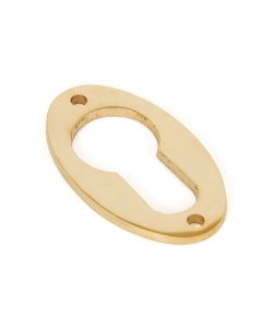 From the Anvil Polished Brass Oval Euro Escutcheon | 83815