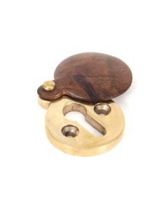 From the Anvil Rosewood & Brass Round Escutcheon & Cover | 83832