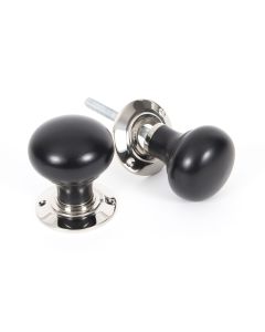 From the Anvil Set Nickel Ebony Bun Mortice / Rim Knob | 83838