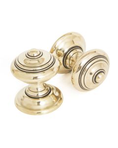 From the Anvil Set Aged Brass Elmore Mortice Knob | 83864