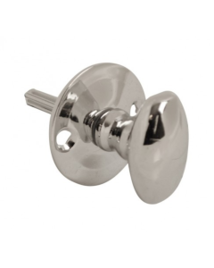 Polished Chrome Oval Thumbturn for use with mortice bolt