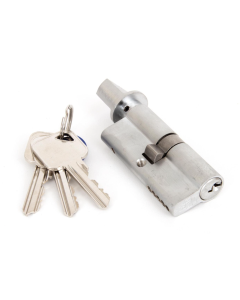 From the Anvil 70mm Satin Chrome Euro Cylinder & Thumbturn 35/35 | 90214