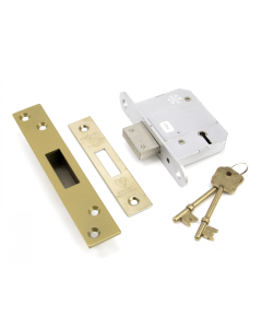 From the Anvil 64mm PVD Brass British Standard 5 Lever Deadlock | 91831