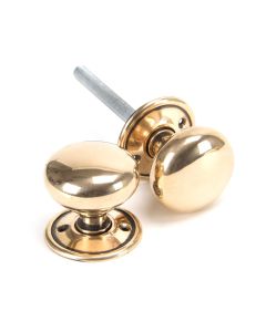 Anvil Set Polished Bronze Small Mushroom Mortice / Rim Knob | 91925