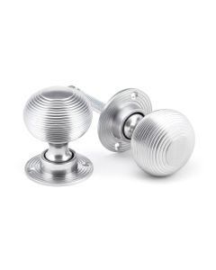 From the Anvil 50mm Satin Chrome Heavy Beehive Mortice / Rim Knob | 91974