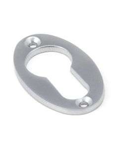 From the Anvil Satin Chrome Oval Euro Escutcheon | 91986