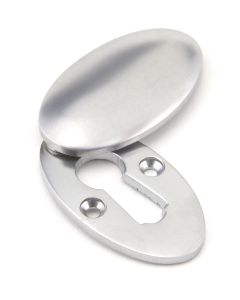 From the Anvil Satin Chrome Oval Standard Escutcheon & Cover | 91993