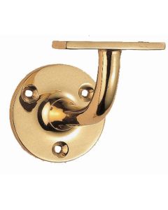 90mm Polished Brass Heavyweight Handrail Bracket | AA86