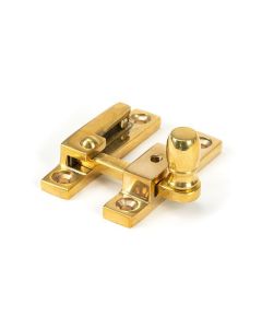 From the Anvil Polished Brass Mushroom Quadrant Fastener - Narrow | 45997