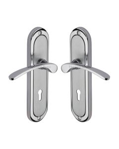 Heritage Brass Apollo Finish Ambassador Door Handle on Plate - Lever Lock