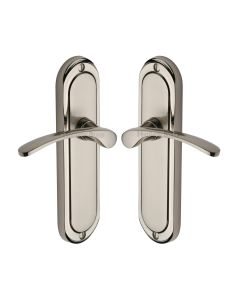 Heritage Brass Mercury Split Finish Ambassador Door Handle on Plate - Lever Latch