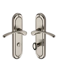Heritage Brass Mercury Split Finish Ambassador Door Handle on Plate - Bathroom Set