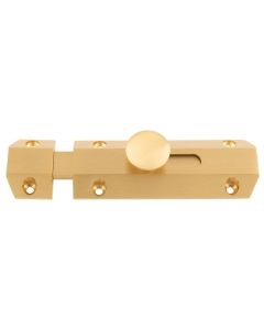 Satin Brass 102mm Surface Bolt | AQ81SB