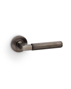 Alexander & Wilks Dark Bronze PVD Hurricane Knurled Lever on rose | AW200DBZPVD