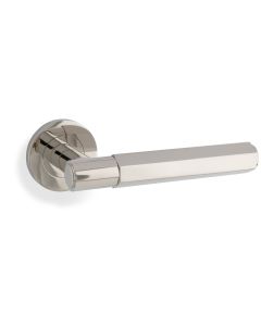Alexander & Wilks Polished Nickel PVD Spitfire Lever Hexagonal Cut on rose | AW224PNPVD