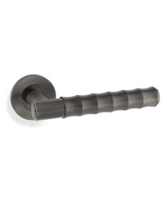 Alexander & Wilks Dark Bronze PVD Spitfire Bamboo Knurled Lever on rose | AW225DBZPVD