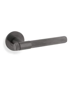 Alexander & Wilks Dark Bronze PVD Kingston Knurled Lever on rose | AW240DBZPVD