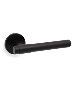Black Kingston Plain Lever on Round Rose AW241BL