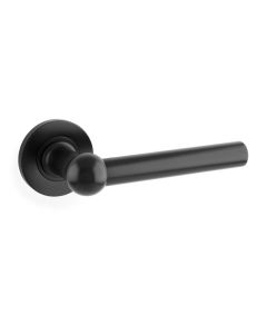 Alexander & Wilks Matt Black Siskin Lever on rose | AW250BL