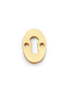 Unlaquered Brass Standard Key Ellipse Oval Escutcheon | AW383UB
