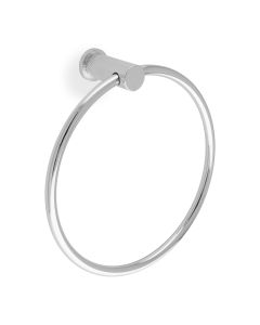 Alexander & Wilks Polished Chrome Brunel Diamond Knurled Towel Ring | AW451PC