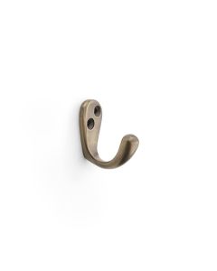 Alexander & Wilks Antique Brass Victorian Single Robe Hook | AW774AB