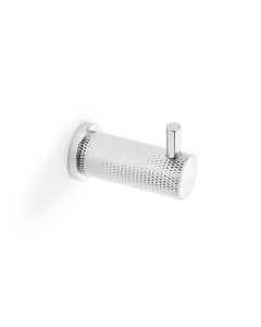 Alexander & Wilks Polished Chrome Brunel Knurled Coat Hook | AW775PC