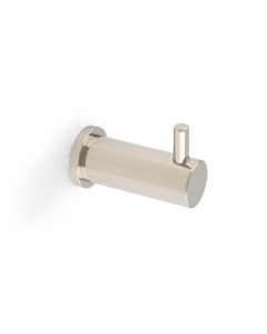 Alexander & Wilks Polished Nickel PVD Plain Coat Hook | AW777PNPVD