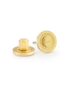 Alexander & Wilks Satin Brass PVD Hexagonal Turn and Release | AW794SBPVD