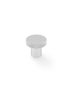 Polished Chrome 30mm Hanover Knurled Circular Cupboard Knob | AW802-30-PC