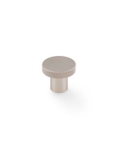 Satin Nickel 30mm Hanover Knurled Circular Cupboard Knob | AW802-30-SN