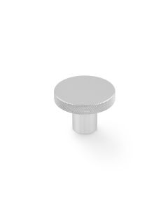 Polished Chrome 38mm Hanover Knurled Circular Cupboard Knob | AW802-38-PC